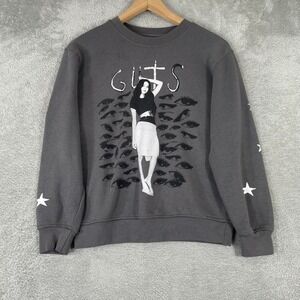 Olivia Rodrigo Sweatshirt Womens Medium Gray GUTS World Tour Graphic